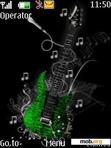 Download mobile theme green guitar