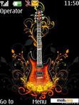 Download mobile theme fire guitar