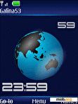 Download mobile theme Earth clock animation