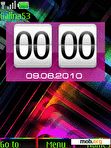 Download mobile theme Colorful clock animation