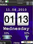 Download mobile theme clock blue indicators