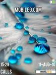 Download mobile theme Blue_Drops black