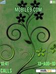 Download mobile theme Green Floral