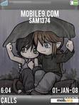 Download mobile theme Lovers In Rain