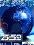 Download mobile theme Earth clock anim