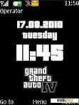 Download mobile theme GTA IV clock