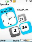 Download mobile theme 3d Nokia Dual Clock