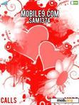 Download mobile theme Red Abstract Hearts