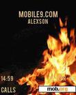 Download mobile theme fire animated