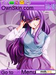 Download mobile theme purple anime