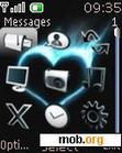 Download mobile theme black heart