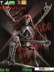 Download mobile theme Skeleton Guitarist