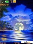 Download mobile theme night beach animated