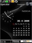 Download mobile theme Nokia Black Calendar