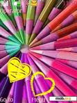 Download mobile theme rainbow pencils