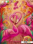 Download mobile theme flamingo in love