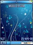 Download mobile theme floralblue