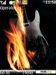 Download mobile theme black guitar