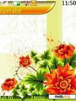 Download mobile theme orange flowers