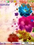 Download mobile theme colorful flower