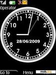 Скачать тему simple b& w clock