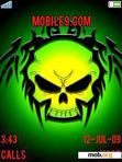 Download mobile theme Skull green