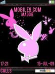 Download mobile theme pink playboy animated