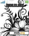 Download mobile theme black flowers