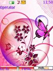 Download mobile theme pink butterfly