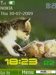 Скачать тему swf cats 12 wallpaper clock