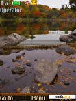 Download mobile theme autumn river animated