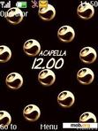 Download mobile theme Golden Sony Ericsson Clock By ACAPELLA