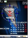 Download mobile theme Clock Nokia blue