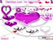 Download mobile theme purple love animated