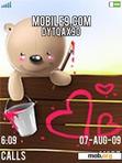 Download mobile theme Bear painting