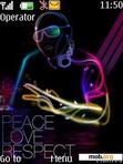 Download mobile theme Peace Love Respect