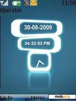 Download mobile theme Blue Block Clock