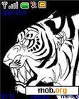 Download mobile theme Angry tiger black edition v1