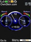 Download mobile theme Flash Techno Clock