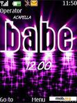 Download mobile theme Purple Logo Babe Digital Clock