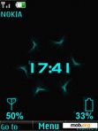 Скачать тему Clock, indicators, blue, anim