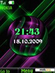 Download mobile theme Clock, date, animation