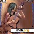 Download mobile theme guitar girl