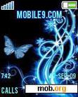 Download mobile theme Neon butterfly anmtd