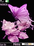 Download mobile theme Pink butterfly animation