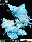 Download mobile theme Blue butterfly, animation