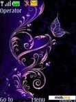 Download mobile theme Abstract Heart Violet Animated