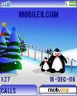 Download mobile theme Christmas penguins