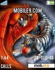 Download mobile theme tiger-fire bird