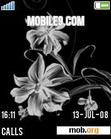 Download mobile theme flower b&w
